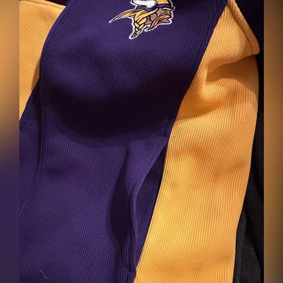 NFL Minnesota Vikings Men’s Waffle Knit Full Zip Fleece Lined Jacket Size Medium - Picture 9 of 9